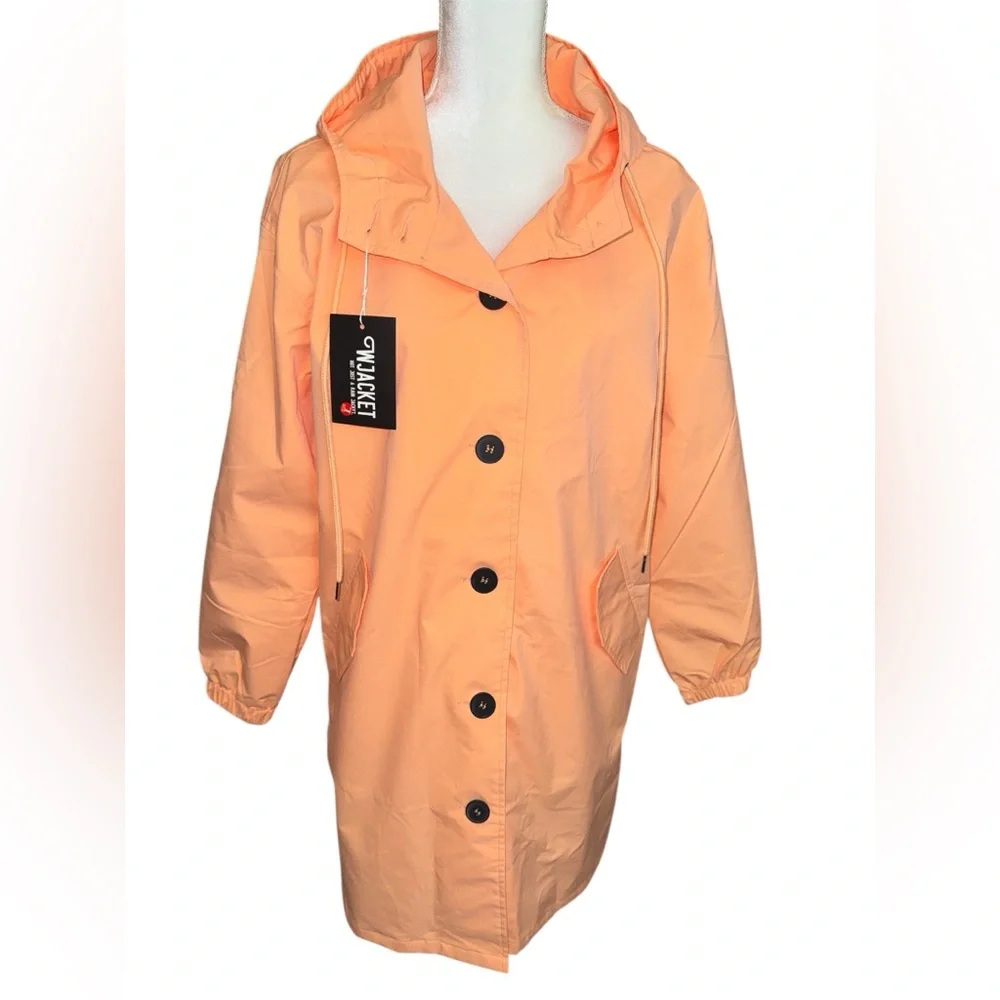WJacket Coral/Peach Rain Coat #119 - Picture 1 of 5